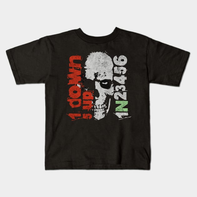 1N23456 Skull Kids T-Shirt by MilesNovelTs